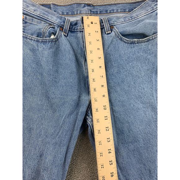 Levi's Men's 34x29 550 Relaxed Fit Blue Light Wash Straights Jeans - Picture 7 of 14